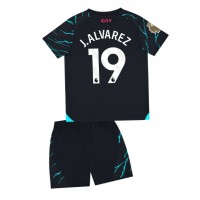 Camiseta Manchester City Julian Alvarez #19 Tercera Equipación para niños 2023-24 manga corta (+ pantalones cortos)